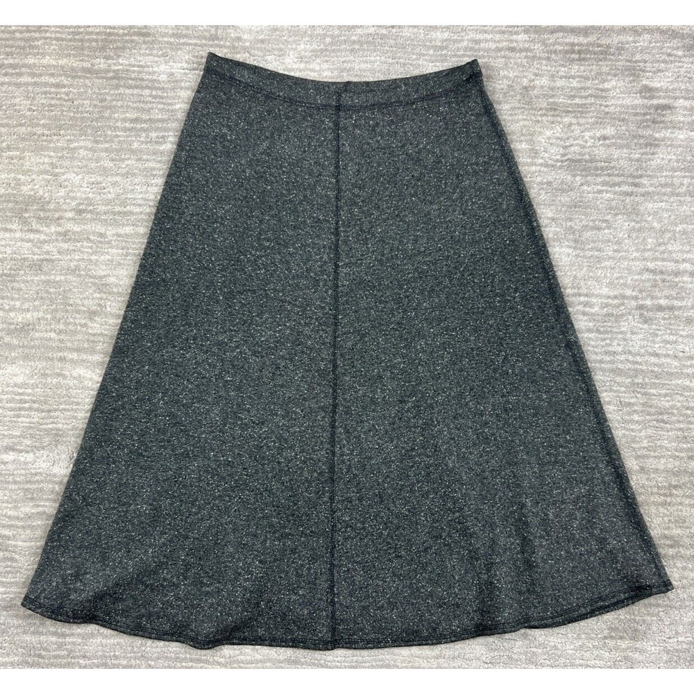 St Michael Marks & Spencer Skirt Womens 14 Grey Silk Wool Blend A-Line Midi Knit